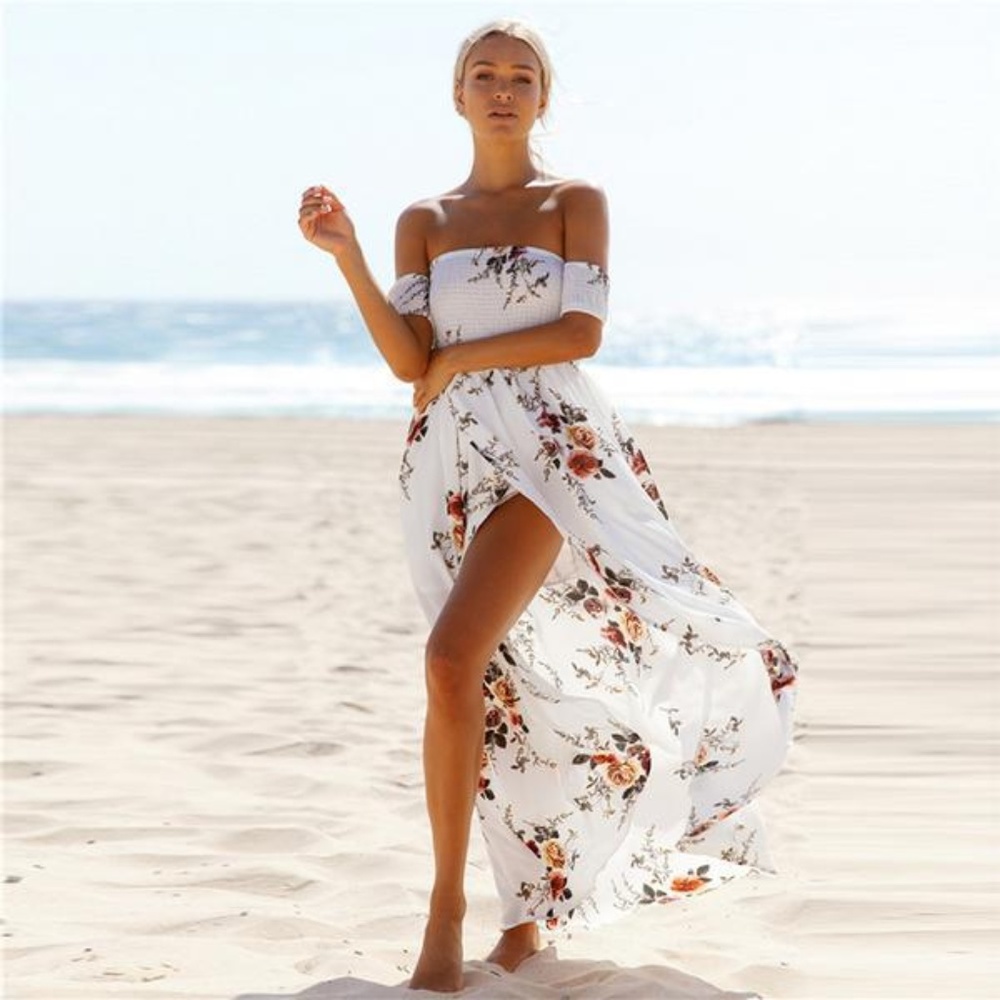 White Floral Maxi